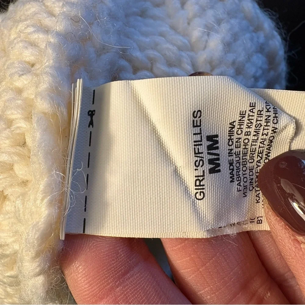 North face cable minna beanie with fleece lining